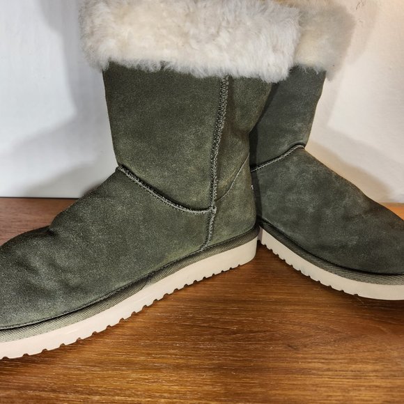Koolaburra by UGG Green Fur Lined Winter Boots Women (8) - Picture 6 of 12